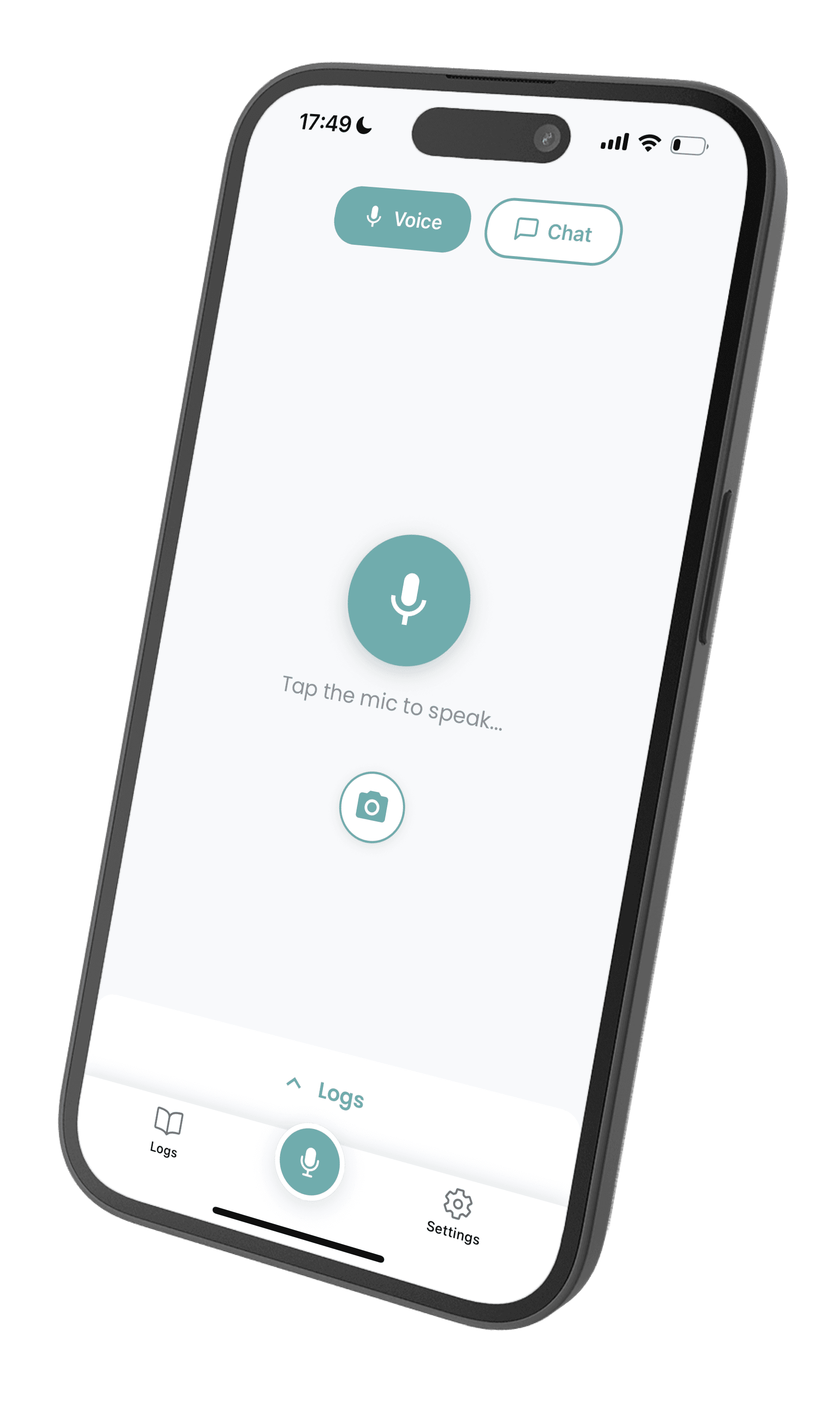 Mobile phone showing a medical conversation interface